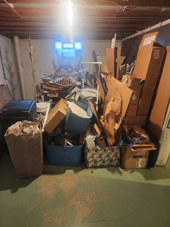 Roll-off dumpster container at job site for Roll Off Dumpster Rental in Ahoskie